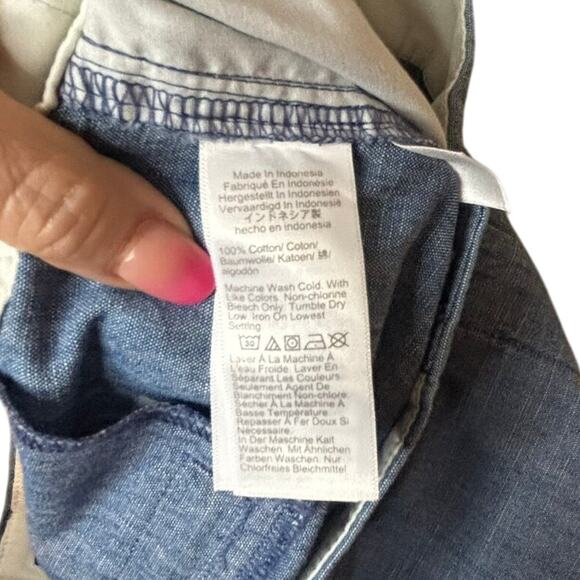 J.Crew Factory 5” Classic Chambray Shorts Blue Cotton NWT Size 6 - Picture 7 of 8